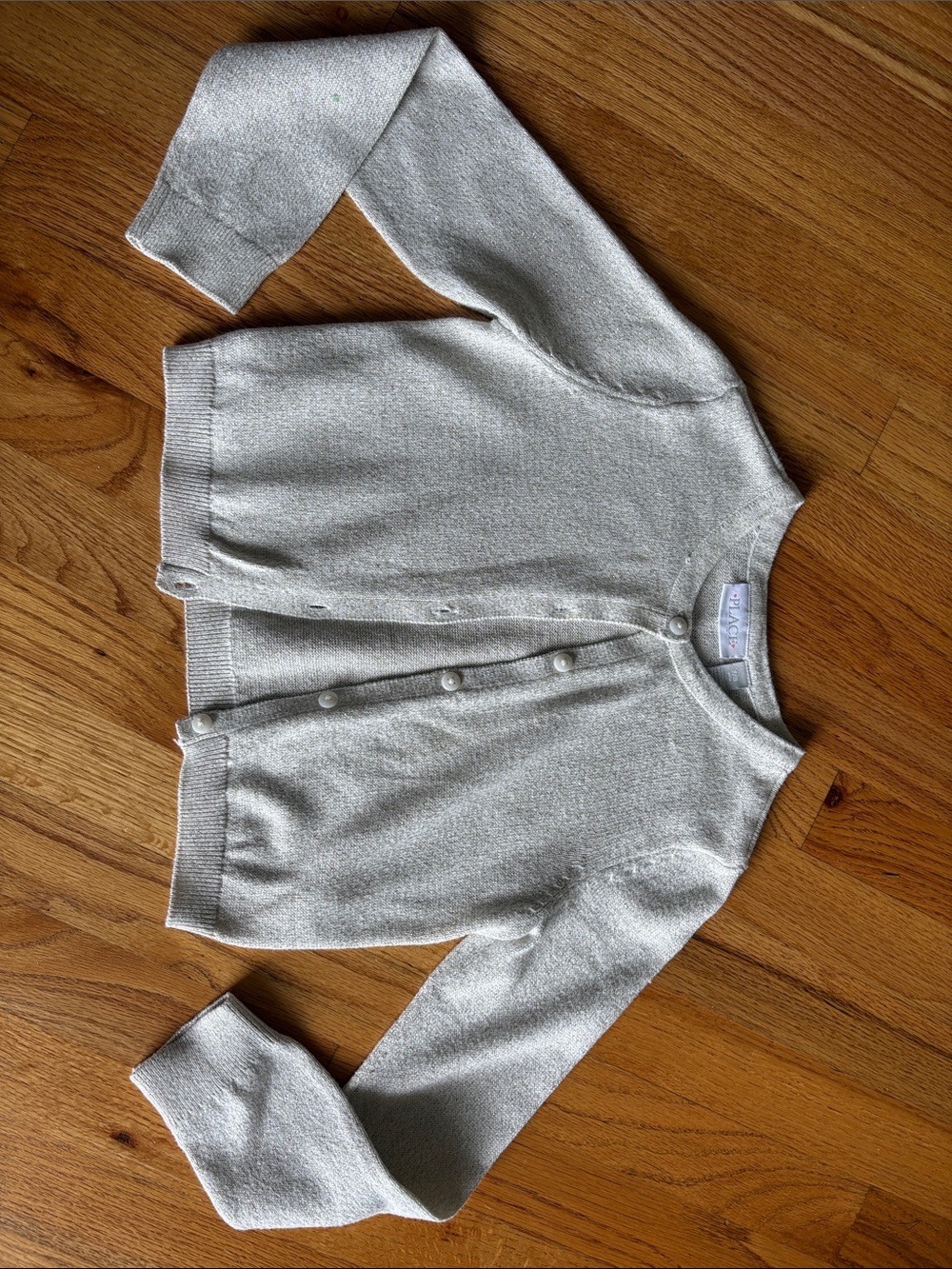 The Children's Place Metallic Cream Cardigan  Size 7/8 holiday